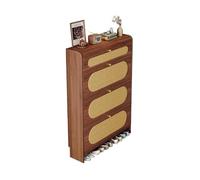 CJHFR472SG Indépendant Meuble à Chaussures autoportant avec 3 tiroirs rabattables, Organiseur étroit et Moderne for Couloir et entrée (Naturel) l'Entrée de la Maison