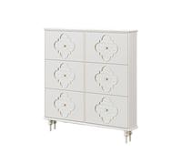 CJHFR472SG Indépendant Meuble à Chaussures dissimulé de 100 cm avec 3 tiroirs rabattables et étagère à Chaussures étroite et indépendante (Blanc) l'Entrée de la Maison