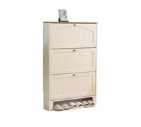 CJHFR472SG Indépendant Meuble à Chaussures en Bois à 3 tiroirs rabattables de 30 cm de Large, Meuble d'entrée Simple et Moderne for la Maison l'Entrée de la Maison(Beige)