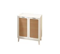 CJHFR472SG Indépendant Meuble à Chaussures en Bois à Deux Portes for Le Rangement de l'entrée, Meuble d'entrée personnalisé en rotin tissé Respirant for Gagner de la Place l'Entrée de la Maison