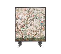 CJHFR472SG Indépendant Meuble à Chaussures en Bois Massif à Motifs de Fleurs et d'oiseaux, Meuble d'appoint for la Maison, Le Hall d'entrée, décoration de Salon l'Entrée de la Maison