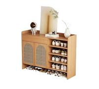 CJHFR472SG Indépendant Meuble à Chaussures en rotin personnalisé, Meuble d'entrée, de Salon, de Balcon, en Bois, Contre Le Mur, 120 cm l'Entrée de la Maison