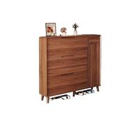 CJHFR472SG Indépendant Meuble de Rangement à Chaussures de 120 cm avec 3 tiroirs rabattables, Meuble étroit et Fin en Bois for entrée et Couloir l'Entrée de la Maison