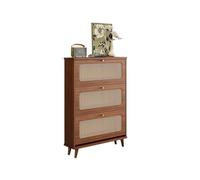 CJHFR472SG Indépendant Petite Armoire à Chaussures étroite de 70 cm, 3 tiroirs rabattables, idéale for l'entrée, Le Couloir ou la Porte d'entrée, Marron l'Entrée de la Maison