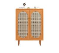 CJHFR472SG Indépendant Range-Chaussures d'entrée en rotin à 5 étagères, Style Ferme, en Bois, for placards et Salons l'Entrée de la Maison(Natural)
