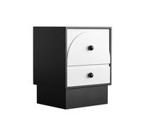 CJHFR472SG Moderne Armoire de Chevet en Bois Massif avec Deux tiroirs, idéale for Le Salon, la Chambre à Coucher ou la Cuisine Pratique
