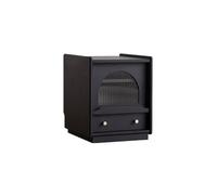 CJHFR472SG Moderne Armoire de Rangement avec tiroirs de Couleur Marron/Noir, Table de Chevet en Bois Massif for Salon, Chambre à Coucher, Salle d'étude Pratique(Noir)