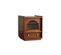 CJHFR472SG Moderne Armoire de Rangement avec tiroirs de Couleur Marron/Noir, Table de Chevet en Bois Massif for Salon, Chambre à Coucher, Salle d'étude Pratique(Bruin)