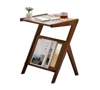 CJHFR472SG Moderne Petite Table Basse avec Rangement for thé Mobile for Salons, Design Moderne et Minimaliste for Services à thé et Service Simple(Bruin,55cm)