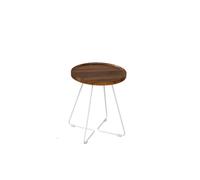 CJHFR472SG Moderne Petite Table Basse Ronde en métal for Salon, Chambre à Coucher, Table de Chevet d'angle Simple(Blanc)
