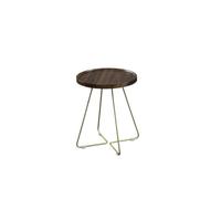 CJHFR472SG Moderne Petite Table Basse Ronde en métal for Salon, Chambre à Coucher, Table de Chevet d'angle Simple(Gold)