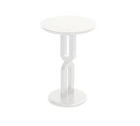 CJHFR472SG Moderne Petite Table d'appoint en Bois Massif for Le Salon Mini Table Ronde Parfaite for Le canapé ou la Chambre, Design Compact et Portable Simple(Blanc)