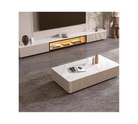 CJHFR472SG Moderne Planche à Roche Moderne Simple for Petit Appartement, Meuble de Sol, Salon, Table Basse Simple(Blanc,Moyen)