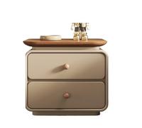 CJHFR472SG Moderne Plateau de Rangement de Chevet en Ruban Kaki, Table de Chevet de Chambre à Coucher, Armoire de Rangement à Double tiroir Pratique(XS)