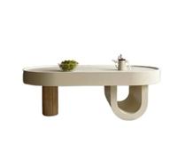 CJHFR472SG Moderne Table Basse en Bois Massif for Salon, Design créatif, Table de Balcon Moderne et Minimaliste for Petit Espace, Meuble Compact et élégant for Petits Appartements Simple(110x60x44cm)