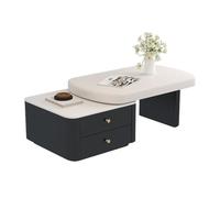 CJHFR472SG Moderne Table Basse Extensible de Luxe Moderne en Bois Massif for Salon, Design Compact, mobilier Multifonctionnel Haut de Gamme Simple