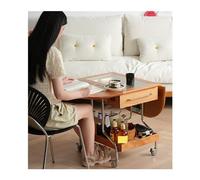 CJHFR472SG Moderne Table Basse Pliante Mobile, Table d'appoint de Salon en Bois for Petit Appartement, Chariot d'appoint de canapé en Bois de Cerisier Simple