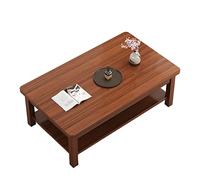 CJHFR472SG Moderne Table Basse Rustique for Salon, Tables centrales en Bois avec étagère de Rangement, Tables de Cocktail rectangulaires Modernes avec Pieds Plus épais, 31 Pouces Simple(Bruin)