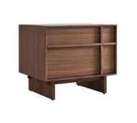 CJHFR472SG Moderne Table de Chevet en Bois de Style Wabi Sabi, de Forme linéaire, Meuble de Rangement Mural Pratique(Bruin)