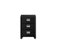 CJHFR472SG Moderne Table de Chevet en Bois Massif, Meuble de Chambre à Coucher, Rangement Minimaliste, Petite Table de Chevet, Buffet de Rangement Vintage for Salon Pratique(Noir)