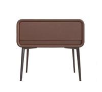 CJHFR472SG Moderne Table de Chevet en Bois Minimaliste, Moderne, Pieds Hauts, Petit tiroir Simple, Meuble de Rangement Pratique(Coffee,Moyen)