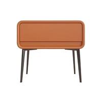 CJHFR472SG Moderne Table de Chevet en Bois Minimaliste, Moderne, Pieds Hauts, Petit tiroir Simple, Meuble de Rangement Pratique(Orange,Moyen)