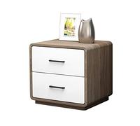 CJHFR472SG Moderne Table de Chevet Moderne à 2 tiroirs Blancs, Tables de Chevet Multifonctions, Tables d'appoint en Bois for Chambre à Coucher, Salon, L45xL40xH43 cm Pratique(Bruin)