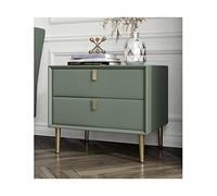 CJHFR472SG Moderne Table de Chevet Moderne en Simili Cuir, Table de Chevet d'appoint avec tiroir de Rangement, Tables de Nuit for Meubles de Chambre à Coucher, Salon, Vert Pratique(L35xD40xH48cm)