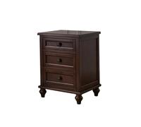 CJHFR472SG Moderne Table de Chevet Noir/Blanc, classeur avec Trois tiroirs, Armoire de Rangement en Bois Massif for Salon, Chambre, Bureau, Livres, Lampes, etc. Pratique(Bruin)