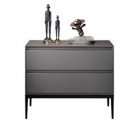 CJHFR472SG Moderne Table de Chevet Simple et Moderne Peinte for Chambre à Coucher, sans Installation, Organisateur de Rangement, Buffet, Meubles de Chevet, Tout en Bois Pratique(Light Gray,Moyen)