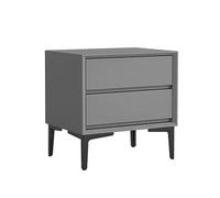 CJHFR472SG Moderne Table de Chevet Vintage Minimaliste en Bois, Couleur Unie, Rangement, Double tiroir, Meubles de Chevet de Grande capacité Pratique(Grigio,Grand)