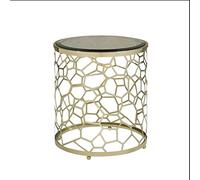 CJHFR472SG Moderne Tables d'appoint Rondes avec Plateau en Verre trempé et Cadre en Acier Creux, Tables d'appoint, Petite Table Basse, Table de Loisirs for Salon, Chambre à Coucher, Bureau Simple