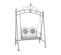 CJHFR472SG modernité Balançoire de Jardin en Fer, Chaise Double décorative for Balcon, idéale for terrasse ou Parc Meuble