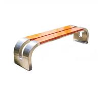 CJHFR472SG modernité Banc d'angle Rond en Acier Inoxydable for extérieur, idéal for Les Loisirs ou Le Parc Meuble