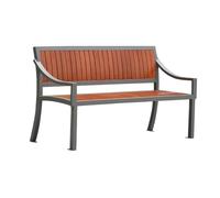 CJHFR472SG modernité Banc de Jardin avec Dossier for extérieur, Chaise de Jardin avec Cadre en Fer et métal, siège de Repos for Patio en Bois Meuble(Grand)