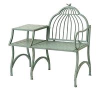 CJHFR472SG modernité Banc de Jardin d'extérieur de 95 cm, Fer forgé Vintage, Balcon en métal Vert, Table Basse et chaises Meuble
