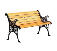 CJHFR472SG modernité Banc de Jardin en Fonte, Un Banc d'extérieur Durable adapté aux terrasses, porches, balcons au Bord de la Piscine et Parcs Meuble(150CM)