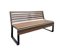 CJHFR472SG modernité Banc de Jardin extérieur, Chaise en Bois avec Cadre en Aluminium moulé, Chaise à Dossier for Balcon, Patio, Parc Meuble(Petit)