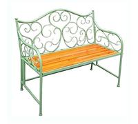 CJHFR472SG modernité Banc de Jardin Vert Vintage, 2 chaises de Jardin à Dossier, idéal for terrasses, balcons, Parcs et porches Meuble