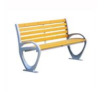CJHFR472SG modernité Banc de Parc d'extérieur Log Color avec Pieds en Aluminium et Dossier Meuble