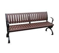 CJHFR472SG modernité Banc de Parc extérieur, Chaise en métal avec Dossier, idéal for terrasse, allée, Porche, Bord de Piscine Meuble(180x40x72CM)