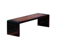 CJHFR472SG modernité Banc de Parc extérieur sans Dossier, Cadre en Acier avec Surface d'assise en Bois Plastique, sièges publics for centres commerciaux Meuble(Grand)