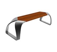 CJHFR472SG modernité Banc de Parc sans Dossier, Chaise de Loisirs en Acier Inoxydable, adapté aux Cours, pelouses et Jardins Meuble(XL)