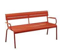 CJHFR472SG modernité Banc de terrasse extérieur en Alliage d'aluminium avec Dossier, idéal for balcons, Jardins, terrasses et arrière-Cours Meuble(Red,160x55x82CM)