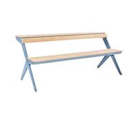 CJHFR472SG modernité Banc d'extérieur, Chaise de Parc en Bois Plastique avec Cadre en métal en Acier, for terrasse de Balcon de Jardin Meuble(Moyen)
