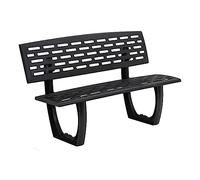 CJHFR472SG modernité Banc d'extérieur de 57,0 Pouces, Chaise de Parc en Aluminium moulé avec Dossier, Chaise de Loisirs d'extérieur for 2 Personnes Meuble