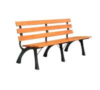 CJHFR472SG modernité Banc d'extérieur de Parc, Cadre en Aluminium moulé, siège en Bois, for Balcon, terrasse, Chaise de Loisirs Meuble(Petit)