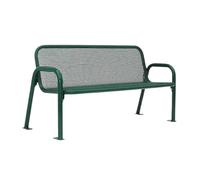 CJHFR472SG modernité Banc d'extérieur Double en Fer, Grille Verte avec Dossier, for Balcon, Patio, Chaise de Parc Meuble