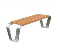 CJHFR472SG modernité Banc d'extérieur en Plastique et Bois sans Dossier for Deux Personnes, Banc d'extérieur en Acier Inoxydable for Parc de Loisirs Meuble