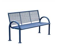 CJHFR472SG modernité Banc d'extérieur galvanisé avec Dossier Banc de Parc Multi-Personnes Meuble(Blue)